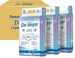 Одноразовые пеленки набор Dr. Skipp Soft line, 30 шт., 60x90см.