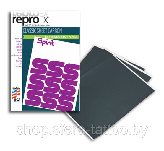 Трансферная бумага для фрихенда SpiritTM Sheet Carbon, А4 (8.5&#8242; X 11&#8242;), 200 листов - фото 2 - id-p138615296