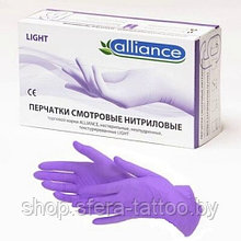 Перчатки Alliance нитриловые фиолетовые (размер S / M )