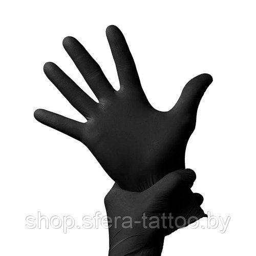 Перчатки Alliance нитриловые чёрные (размер XL) - фото 2 - id-p138615302