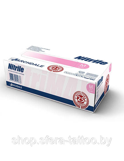 Перчатки Nitrile розовые нитриловые, 100 шт (размер XS / S / M) - фото 2 - id-p138615306