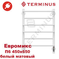 Полотенцесушитель электрический белый матовый Евромикс П6 450х650 TERMINUS
