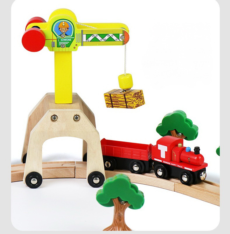 Детская железная дорога из дерева 110 предметов - фото 8 - id-p138615413