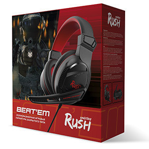 Игровая гарнитура SmartBuy RUSH BEAT'EM черно-красная (SBHG-9620)