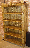 Стеллаж-этажерка для книг деревянный "Рустик Экстра" Ш1000мм*В1800мм*Г400мм