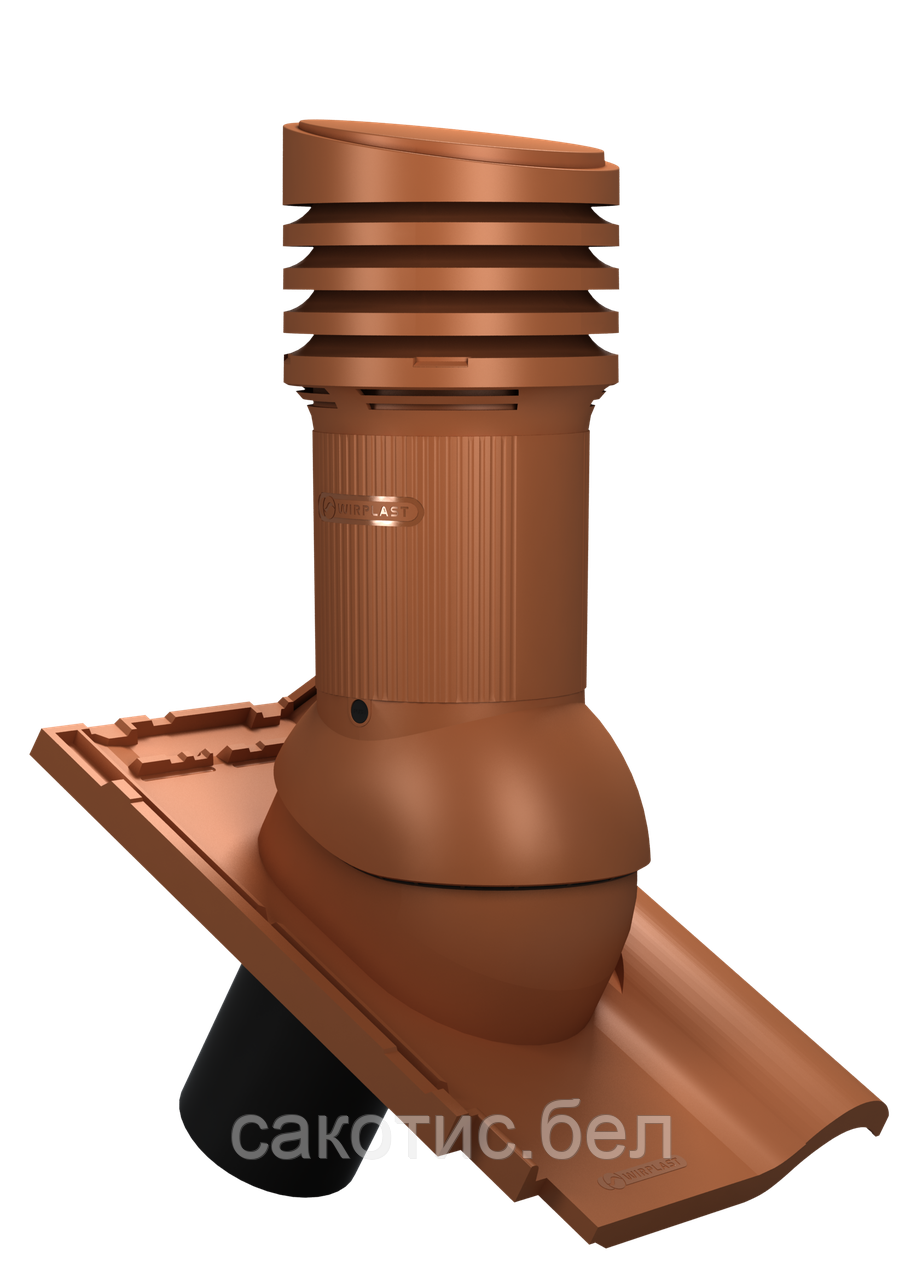 Вентвыход TILE EVO с отводом конденсата, неизолированный неутепленный Ф125