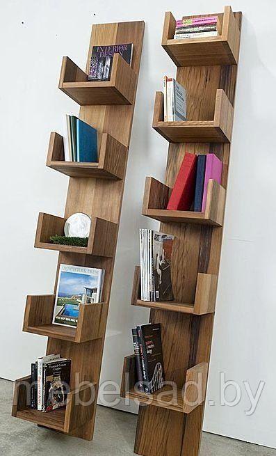 Полка для книг напольная деревянная "Лофт Экстра" - фото 1 - id-p138626323