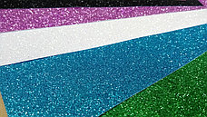 Набор цветной сверкающей самоклеящейся бумаги, фото 3