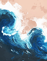Наборы для рисования жидким акрилом Fluid Art "Морская волна"