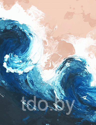 Наборы для рисования жидким акрилом Fluid Art "Морская волна" - фото 1 - id-p138655989