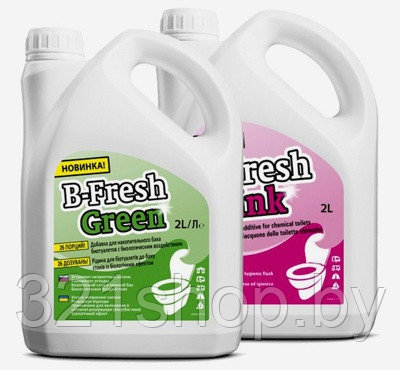 Комплект жидкостей для биотуалета B-Fresh Green 2л. + B-Fresh Pink 2л. - фото 1 - id-p138656018