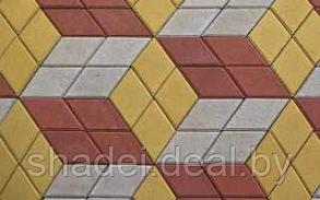 Тротуарная плитка Ромб  246x146x60 цвет Коричневый