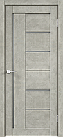 Дверное полотно Master Foil LOFT 3 600х2000 Цвет Бетон светло-серый стекло Мателюкс Графит
