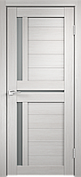Дверное полотно Экошпон DUPLEX 3 800х2000 цвет Дуб белый стекло Мателюкс Межкомнатная дверь