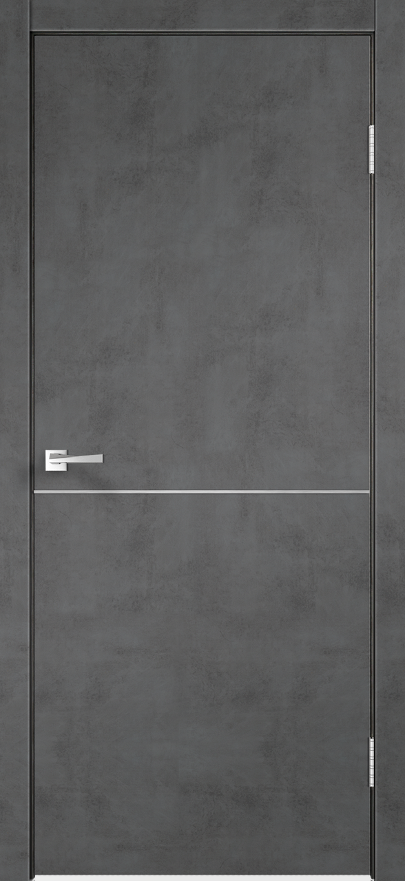 Дверное полотно Экошпон TECHNO М1 900х2000 цвет Муар темно-серый