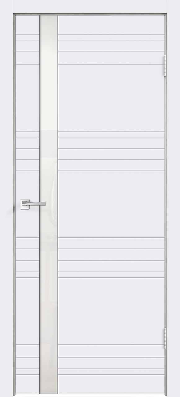Дверное полотно Эмаль SCANDI N Z1 800х2000 цвет Белый стекло Лакобель белое