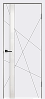 Дверное полотно Эмаль SCANDI S Z1 700х2000 цвет Белый стекло Лакобель белое