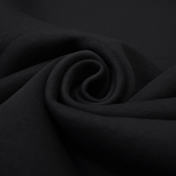 Ткань трикотажная футер 3-х нитка начес цвет черный