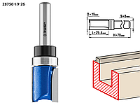 Фреза пазовая прямая с верхним подшипником ЗУБР 19x26мм, хвостовик 8мм