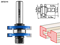 Фреза комбинированная пазо-шиповая ЗУБР 41x19мм, хвостовик 12мм