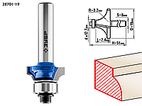 Фреза кромочная калевочная №1 ЗУБР 19x7мм, радиус 3,2мм