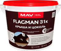 Краска ВД-АК-1031к шоколадный (N 415) FLAGMAN 31k крыша и цоколь 5,0 л (7,0 кг)