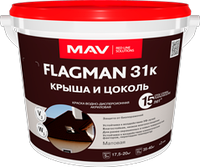 Краска ВД-АК-1031к графит матовая FLAGMAN 31k крыша и цоколь 5,0 л (7,0 кг)