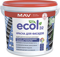 Краска ВД-АК-1032 база TR ECOL 32 фасадная 3,0 л (3,7 кг)