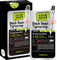 Тканевая маска для лица СУЖЕНИЕ ПОР Black Bean Tightening Weekly Smart Mask (WELLDERMA), 25 мл