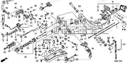 ШАРНИР, ТРОС ДРОССЕЛЬНОЙ ЗАСЛОНКИ 17917-ZW9-000 Honda BF 15-40, фото 2