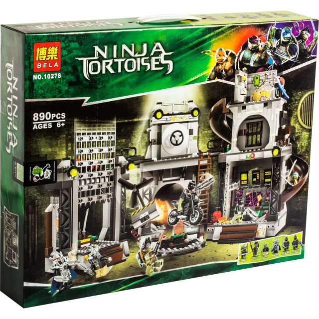 Конструктор Bela 10278 Ninja Tortoises Вторжение в логово черепашек (аналог Ninja Turtles 79117) 890 деталей - фото 1 - id-p138720420