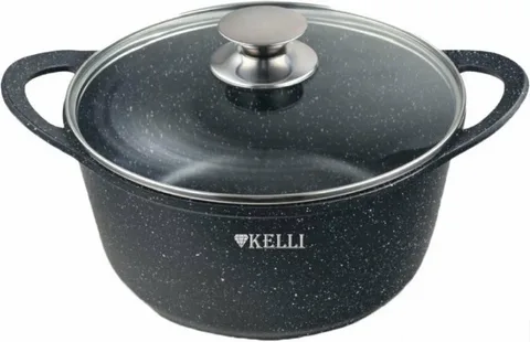 KL-4000-24 Кастрюля с мраморным покрытием 5.5л KELLI