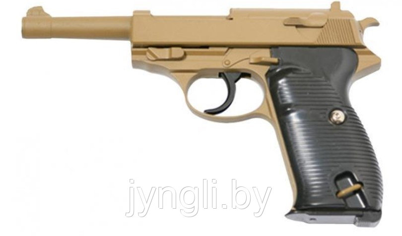 Страйкбольный пистолет Galaxy G.21D пружинный песочный, 6 мм (копия Walther P38) - фото 1 - id-p138763140