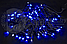Уличная гирлянда IP65 Нить-каучук 200 LED Мульти 20 м, flash-w, провод черн., соединяется  Синяя, фото 8
