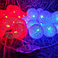 Гирлянда Новогодняя Шар хлопковый Тайские фонарики 20 шаров, 5 м Голубая, фото 6