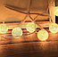 Гирлянда Новогодняя Шар хлопковый Тайские фонарики 20 шаров, 5 м Голубая, фото 10