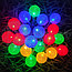 Гирлянда Новогодняя Шар хлопковый Тайские фонарики 20 шаров, 5 м Зеленая, фото 7