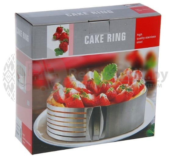 Форма для выпечки коржей (для торта) кольцо раздвижное с прорезями 16-20 см - фото 2 - id-p138769058