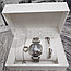 Подарочный набор Pandora (часы, подвеска-Сердце, браслет) Золото с черным циферблатом, фото 3