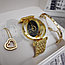 Подарочный набор Pandora (часы, подвеска-Сердце, браслет) Серебро с белым циферблатом, фото 2