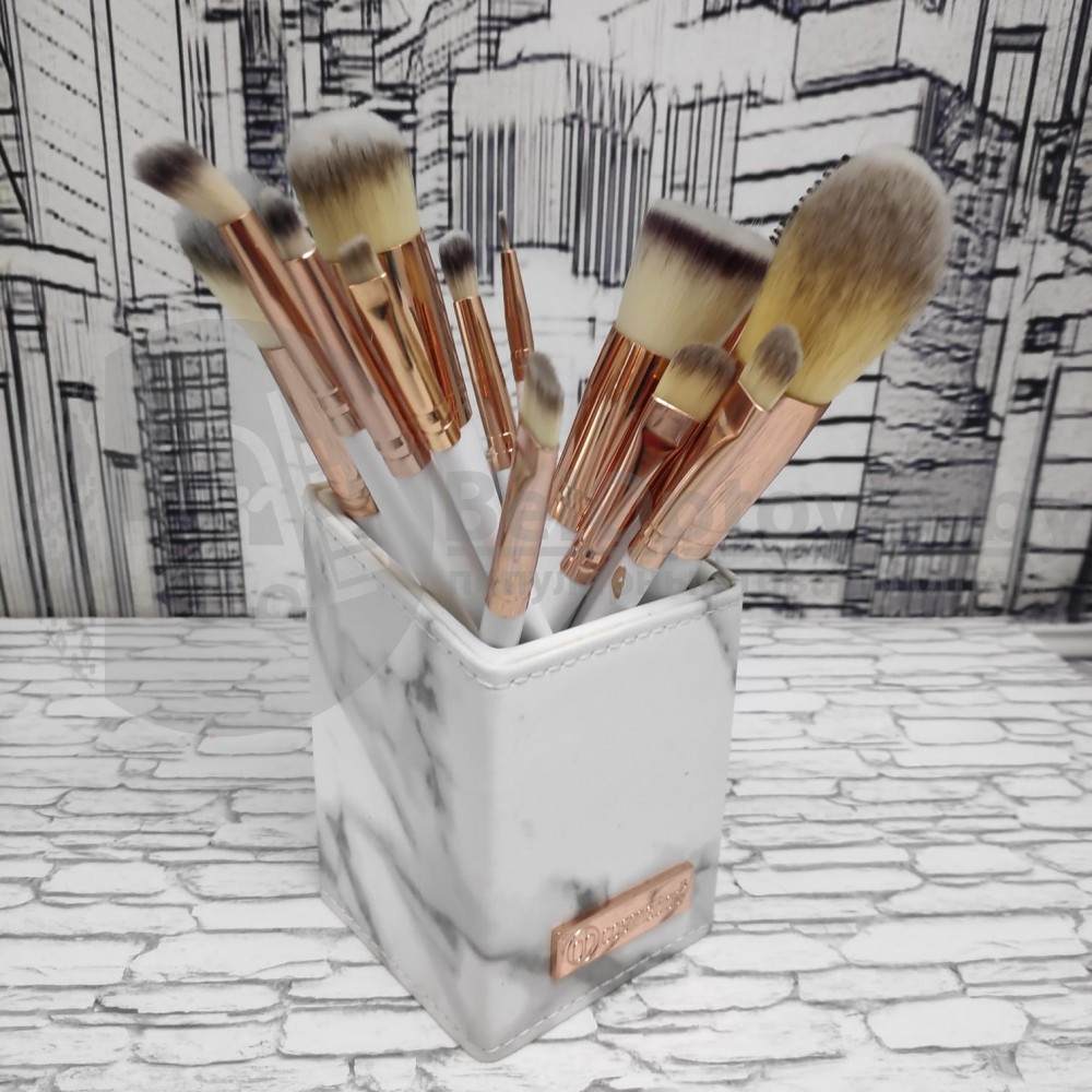 Набор кистей Premium класса с подставкой BH Signature Rose Gold 13 (кистей) Piece Brush Set Нежный мраморно - - фото 3 - id-p138767286