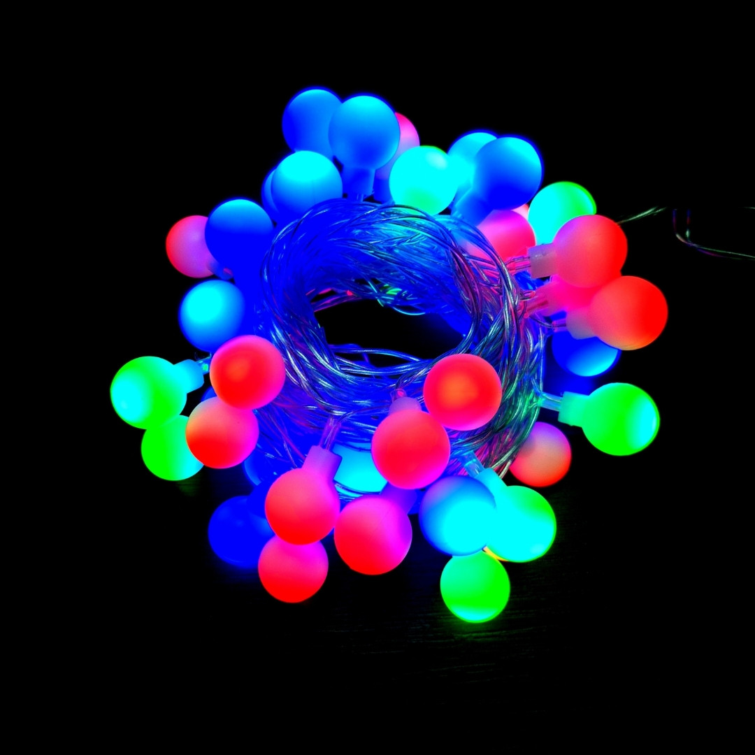Гирлянда светодиодная 50 LED (8 м, шар) - фото 1 - id-p138199455