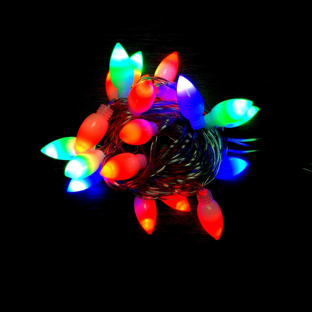 Гирлянда светодиодная 20 LED (4 м, свеча) - фото 1 - id-p138199463