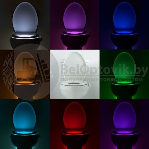 Цветная LED подсветка для унитаза (туалета) с датчиком движения Light Bowl - фото 6 - id-p138768465