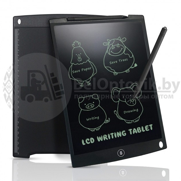 Планшет для рисования и записей LCD Writing Tablet 12, черный - фото 6 - id-p138768477