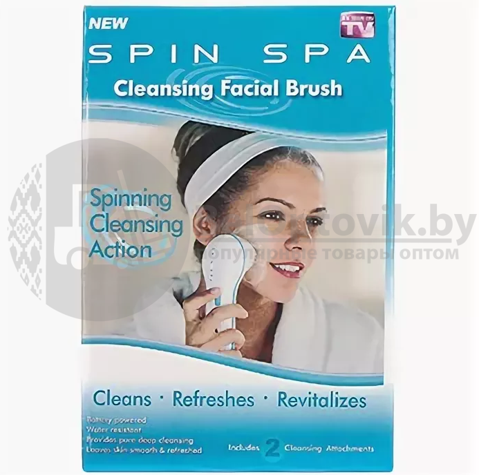 Глубоко очищающая массажная щетка для лица Spin Spa Brush (Лучшее качество) - фото 8 - id-p138766488
