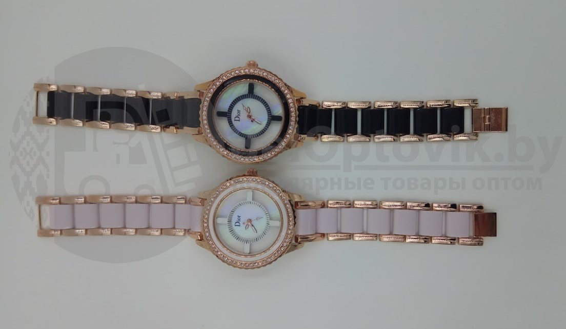 Часы наручные женские Dior 6118 G (со стразами) Черные - фото 9 - id-p138765687
