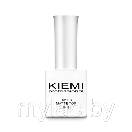 Матовый топ Kiemi Professional MATT TOP TWIN 02 White, 10 мл. (бархатный c белым шиммером)