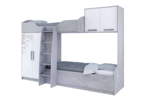 Кровать SV-мебель МС Грей Цемент св./Белый - фото 1 - id-p138773851