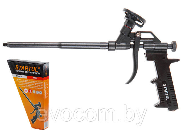 Пистолет для монтажной пены тефлоновый STARTUL PROFI (ST4057-2) (в комплекте 4 насадки) - фото 1 - id-p124509358